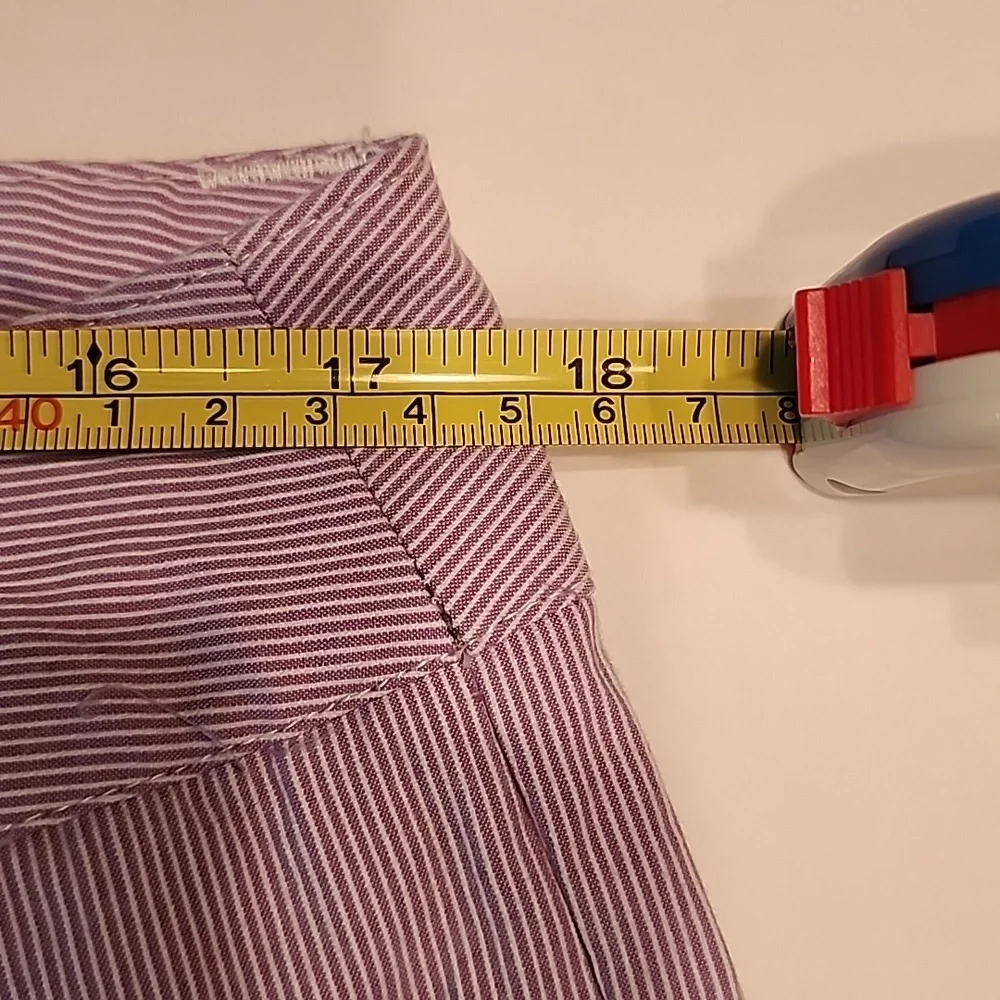 CHRISTOPHER & BANKS Lavender and White Pinstripe Ankle Pants Size 12 Petite - Picture 10 of 12
